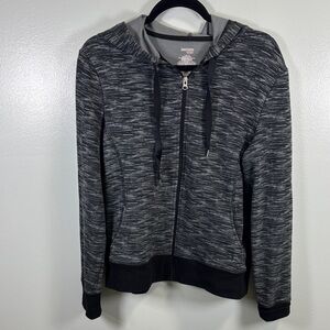 Danskin Black and Gray Women's Hoodie Jacket